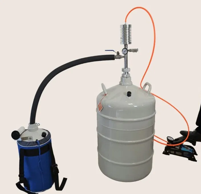 Liquid Nitrogen Container with Electric Pump for Liquid Nitrogen Transfer