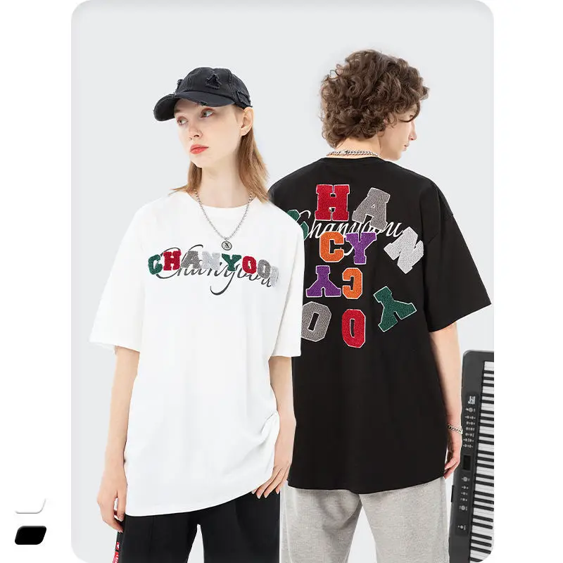 TMT095 Fashion Embroidery Designed Unisex Tshirt Customized Oversized T-shirt For Men 100% Cotton