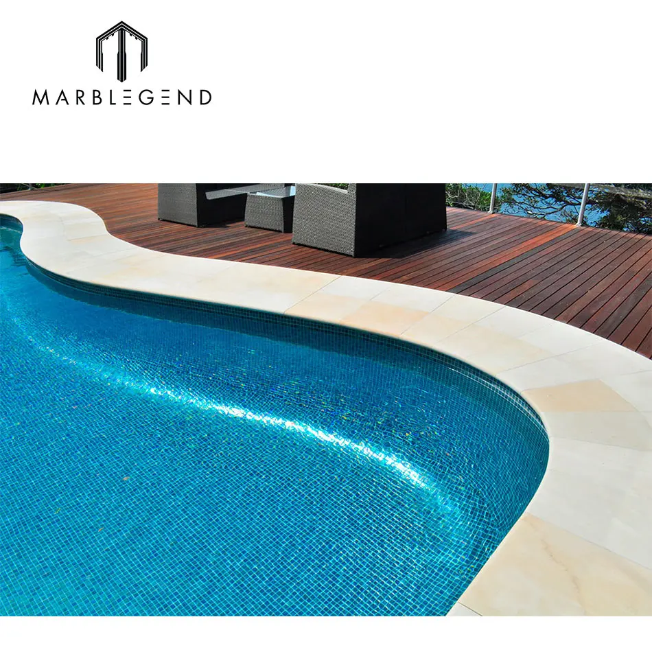 China supplier swimming pool tiles glass mosaic blue color