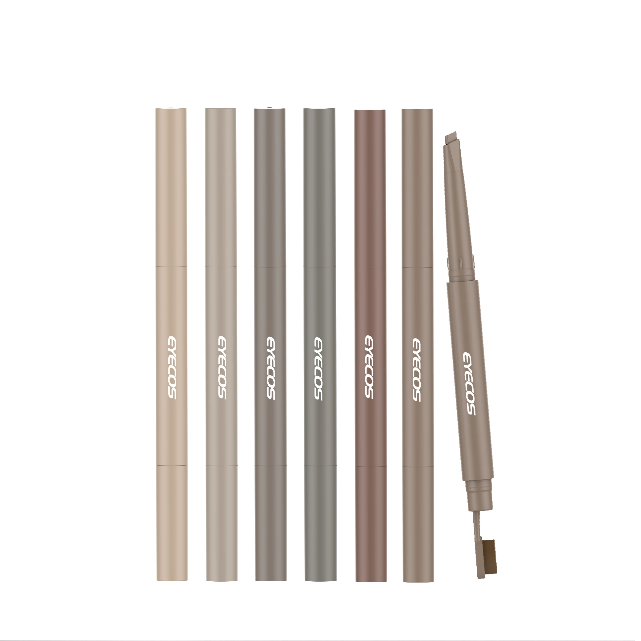 Smudgeproof Oem Wholesale Long Lasting Waterproof Smooth 2 in 1Eyebrow Pencil Private Label With Soft Brush