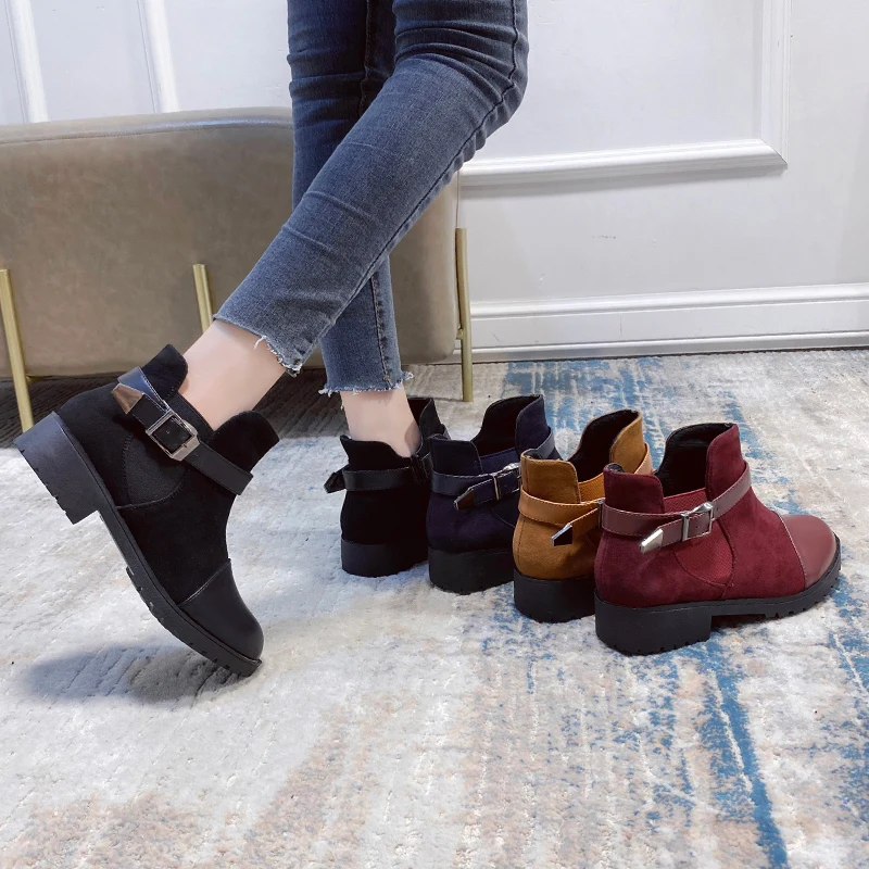 5 color winter shoes 35-43  women suede ankle boots 2008