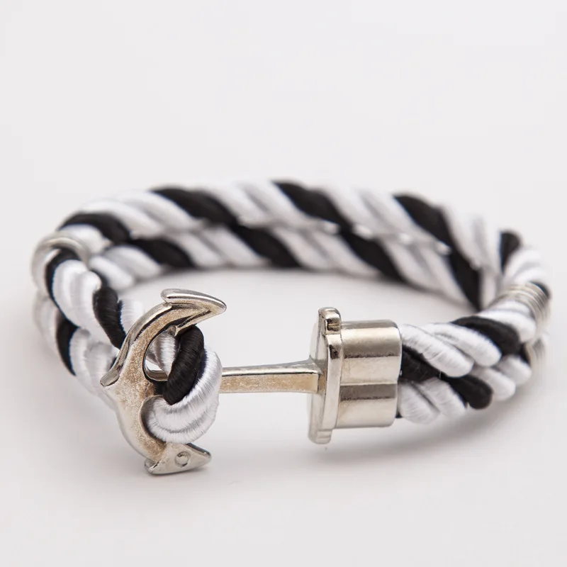 Fashion Jewelry Handmade Rope Bangle Woven Red String Men Anchor Bracelet