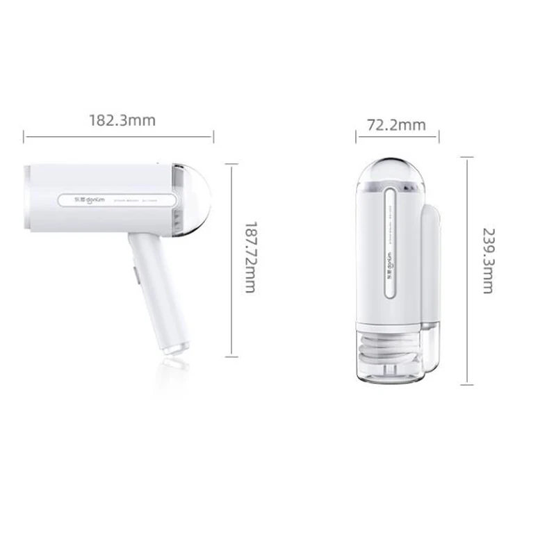 Pink high-power mini portable steam ironing machine