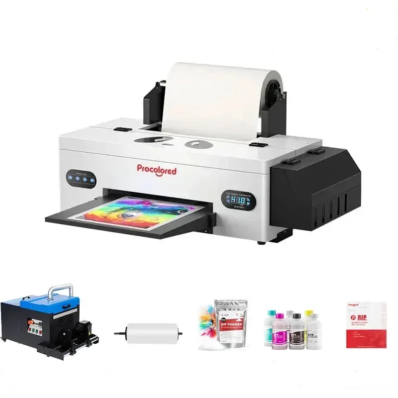 Free Shipping XP600 R1390 Head Procolored Impresora Sublimation Dtf Printer A3 Bundle With Shaker For Home and Small Business