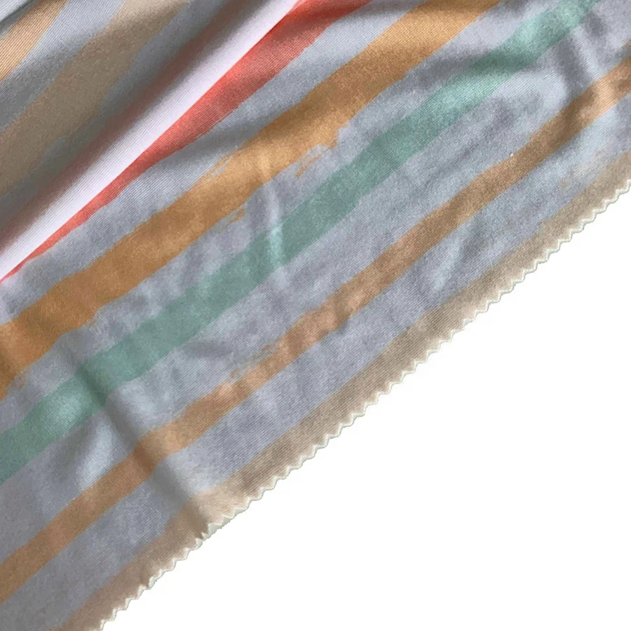 Custom digital Printing bamboo lycra knitted precut fabric