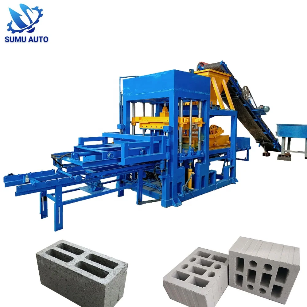 4-15 fully automatic concrete hallow block making machine