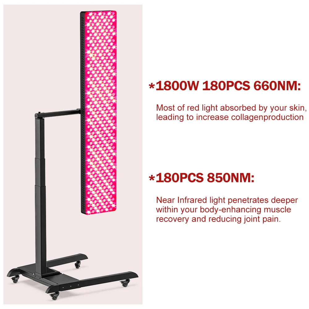 Custom Logo Full-Body Infrared LED Light Therapy Panels Home Use Standing Face Lamp for Pain Relief Red Light Therapy