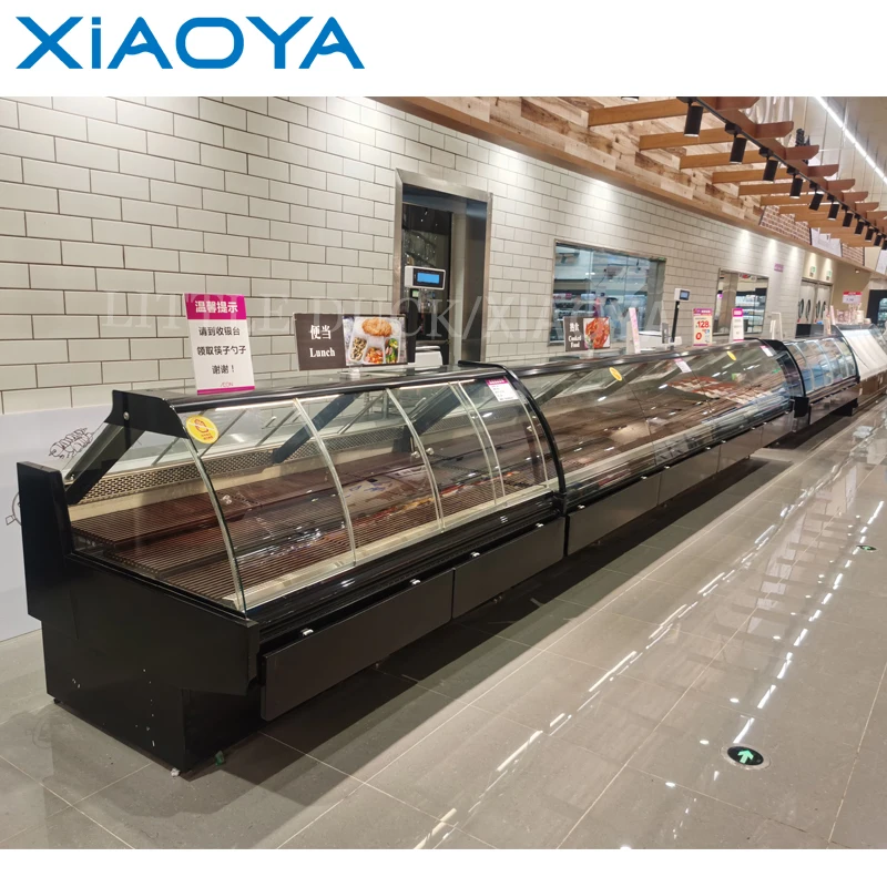 Sliding Door Cooked Food  Deli Case Refrigerator Meat Cooler Display Refrigerator Supermarket Deli Cooler