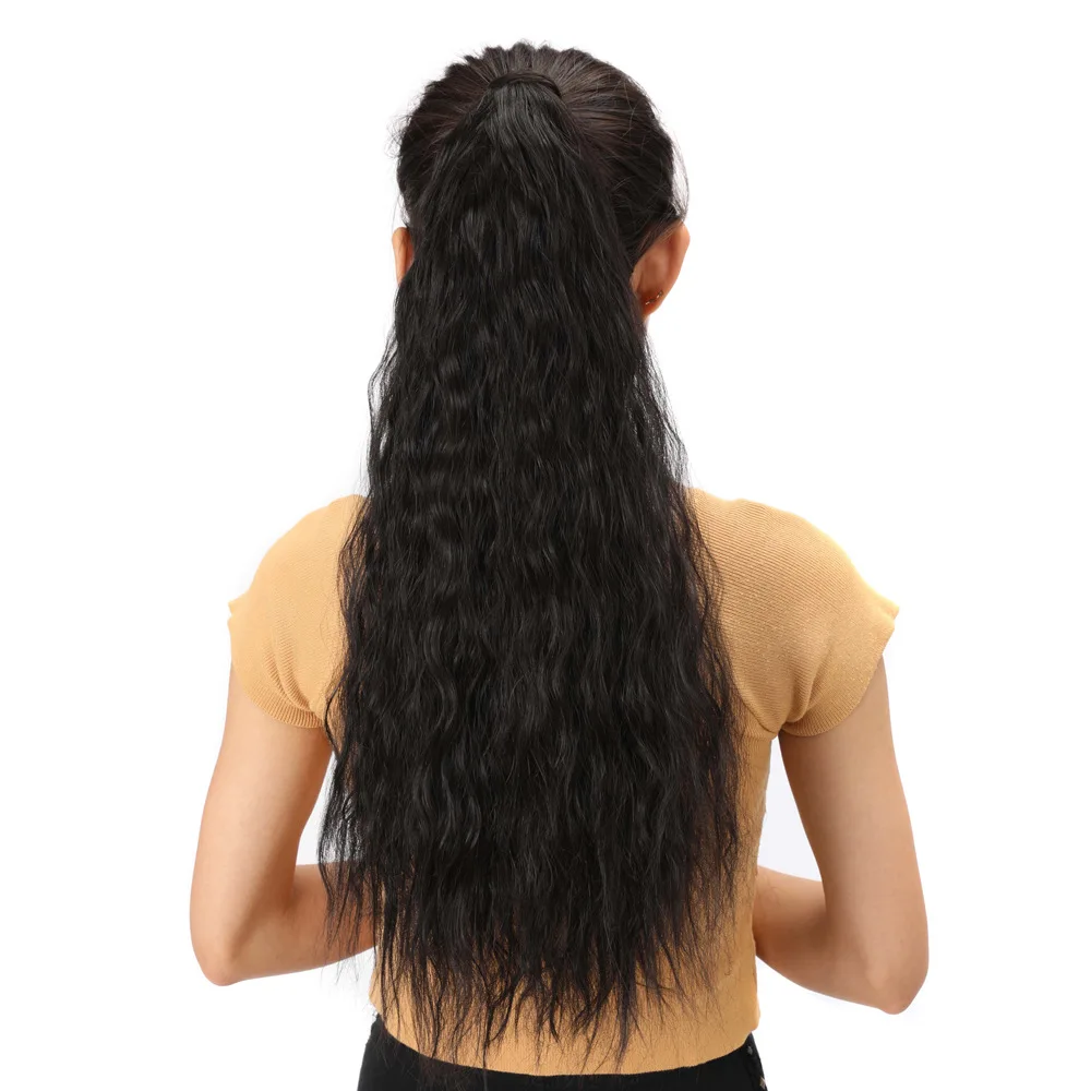 
Mengyun Wholesale Ponytails Long Wavy Synthetic Ponytail Hair Extensions for Black Women Wrap Around Ponytail 
