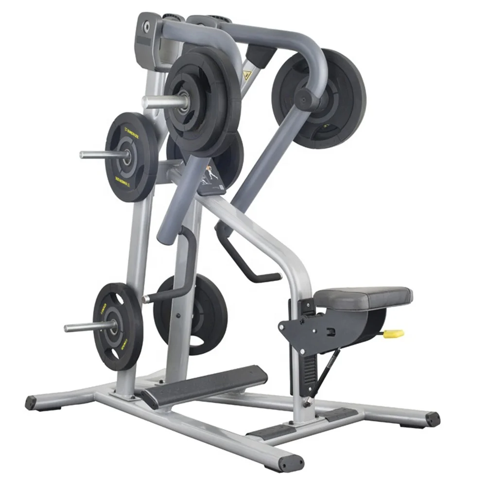 Gym fitness equipment plate loaded high row pull down gym machine
