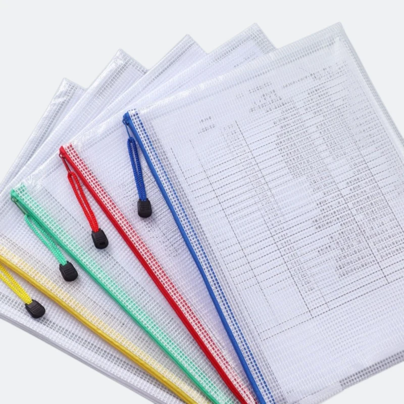 2023 Wholesale bag supplier Custom order office A4 pvc file folder bag document zipper storage bag with logo