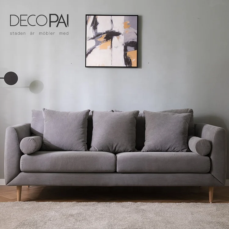 Скандинавском стиле китайская фабрика три сиденья моющиеся диван с тканевой обивкой современный обивка диван с тканевой обивкой