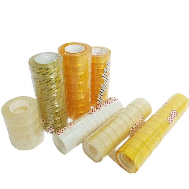 Bolex custom logo transparent/yellow  Bopp \35mic*15m*15mm Acrylic waterproof   Stationery Tape Carton Box Masking No Printing