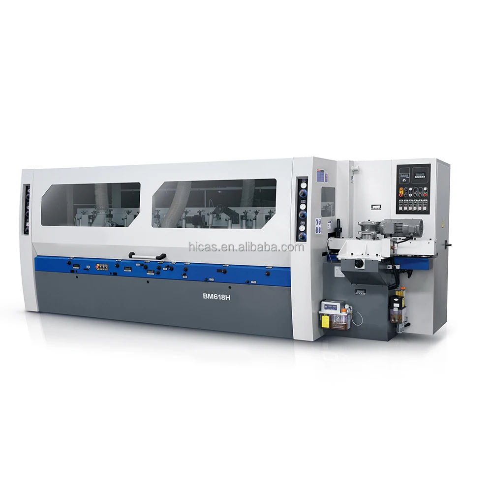 HICAS 3800KG Heavy Duty 31.75kw wood machine for Furniture polishing 4 sided planer moulder for sale