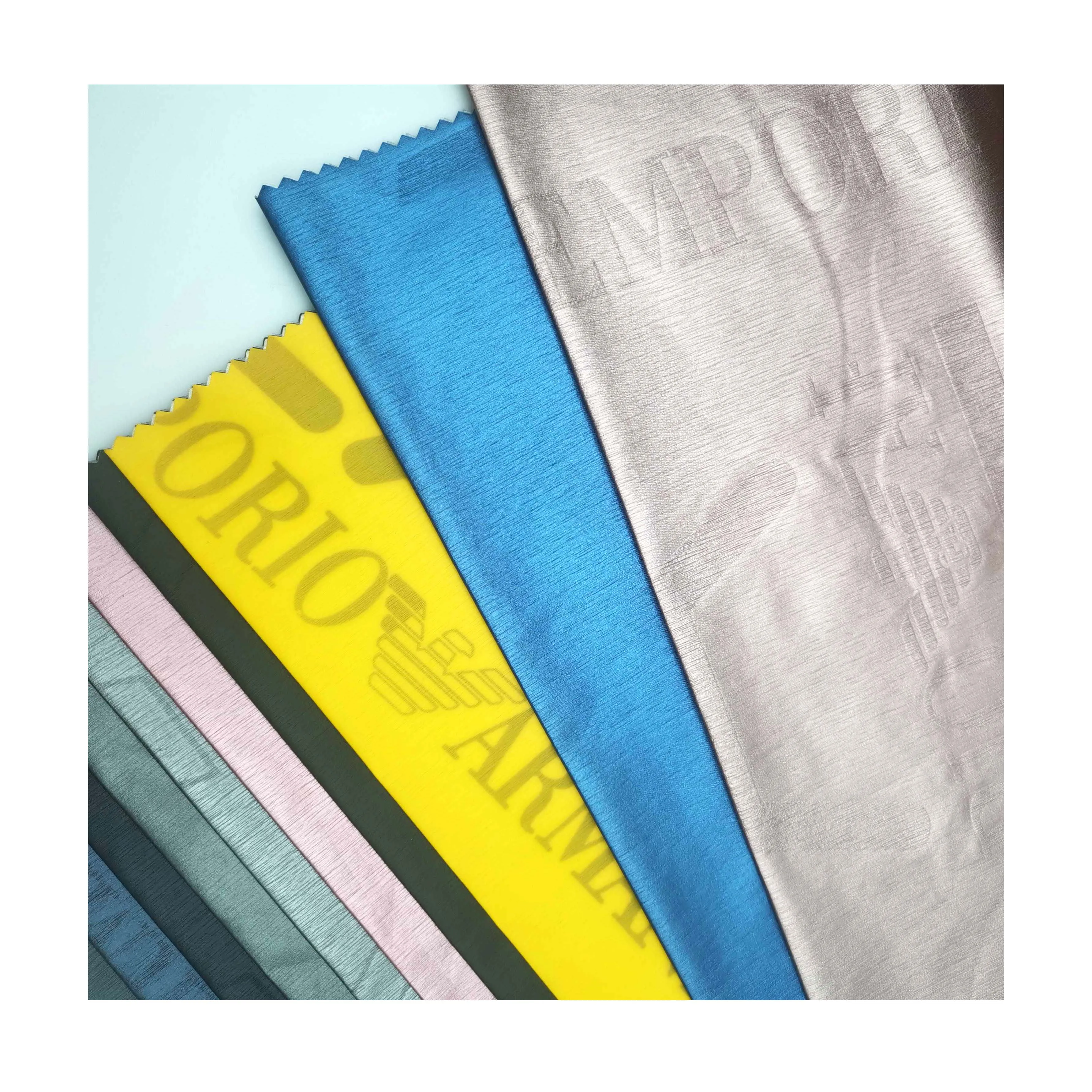 New fashion OEM customize tpu laminated fabric release paper printing fabric jacket foil stamping fabric bronzed