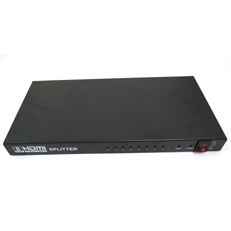
HDF-S8 Factory Price 1in 8Out HDMI Screen Duplication UHD 4K 8 Port Self Powered 1 x 8 HDMI Splitter Amplifier 