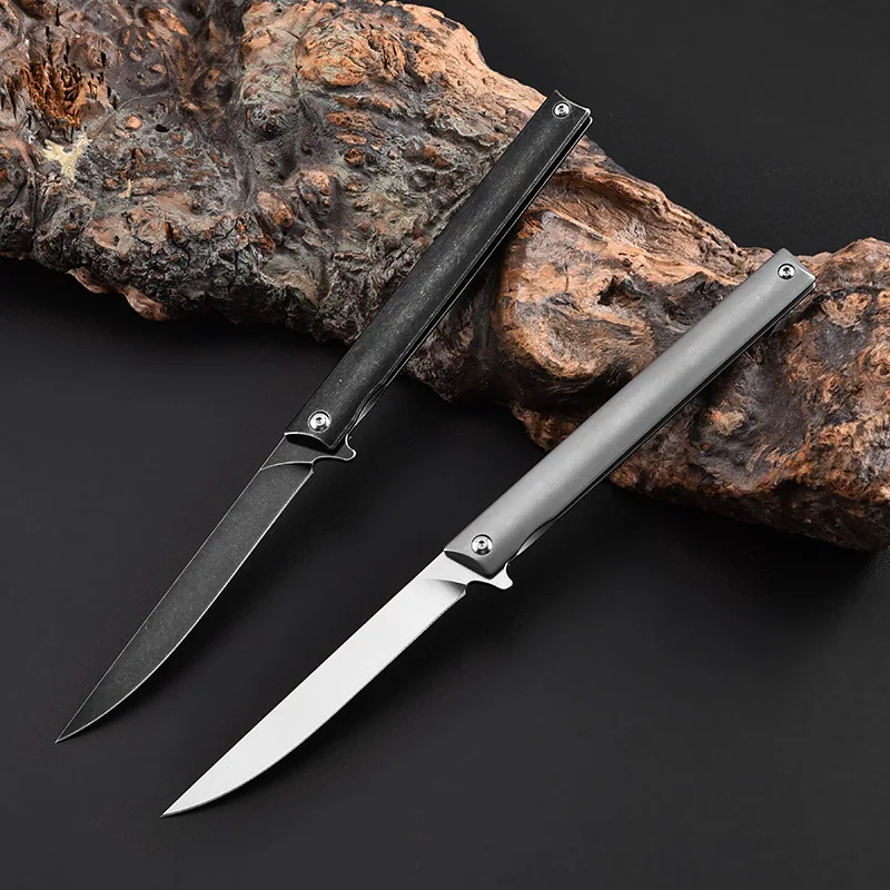 Лезвие M390 из нержавеющей стали TC4 ручка титанового сплава черное складное лезвие военный тактический нож для кемпинга