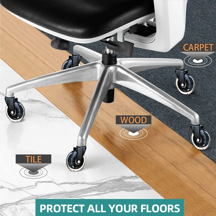 Wholesale Price High Load Bearing Nylon PU 3 Inch Office Chair Caster