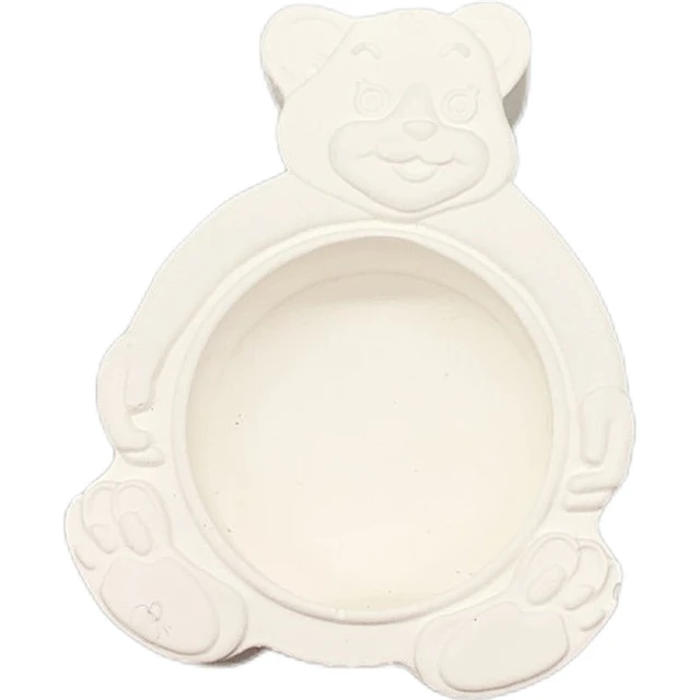 Manufacturer Supply Concrete Candle Holder Mold Bear Candlestick Plaster Silicone Molds