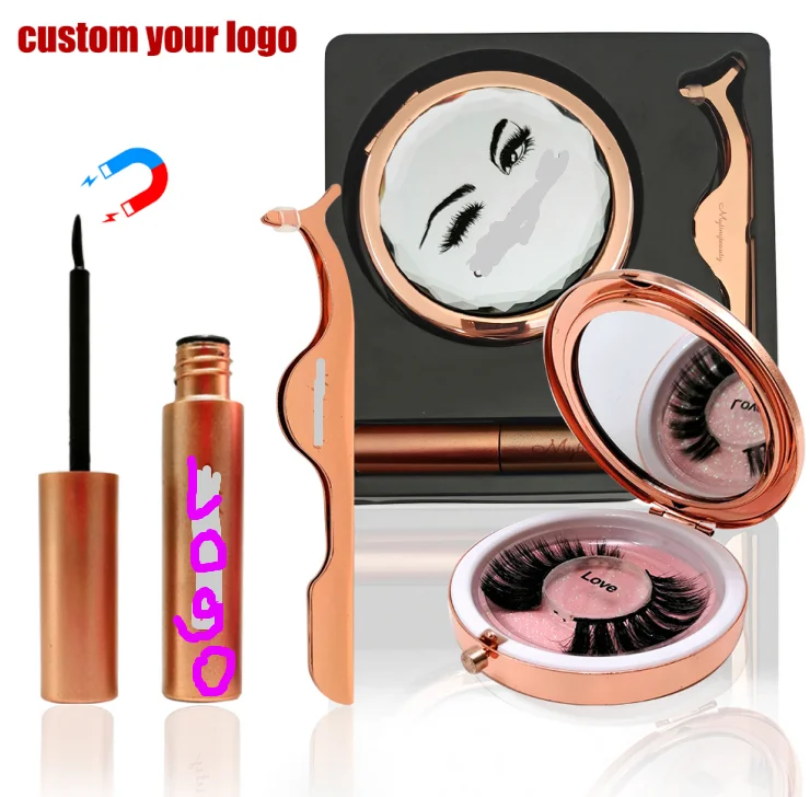 Manufacturer New Best Selling 3D Mink Magnetic Magnetcs Eyelash for makeup beauty With Eyeliner Pen