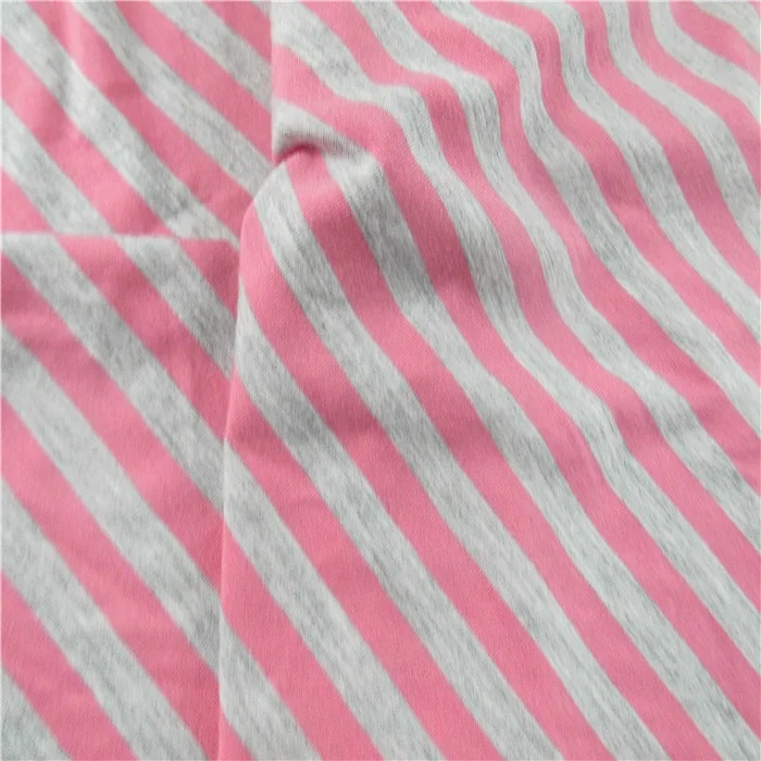 Soft hand feel organic Bamboo jersey yarn dyed knit fabric 95%Bamboo 5%Spandex 210 GSM for clothes