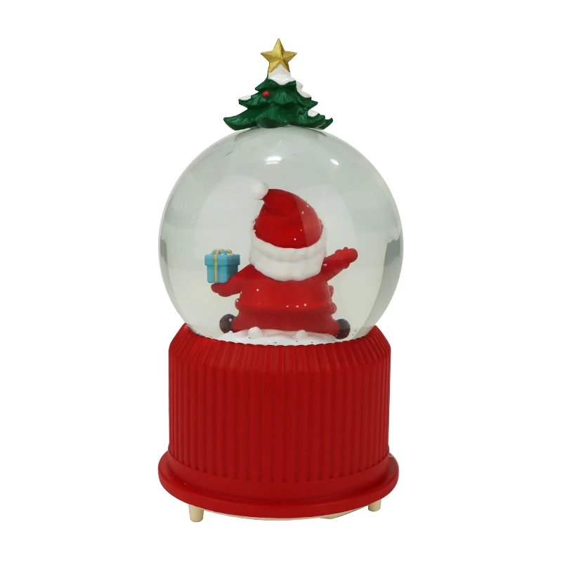 Custom Resin Snow Globe Santa Claus Water Globe Glass Blowing Snow Gift Tree Room Decoration Gift Souvenir Christmas Snow Globe
