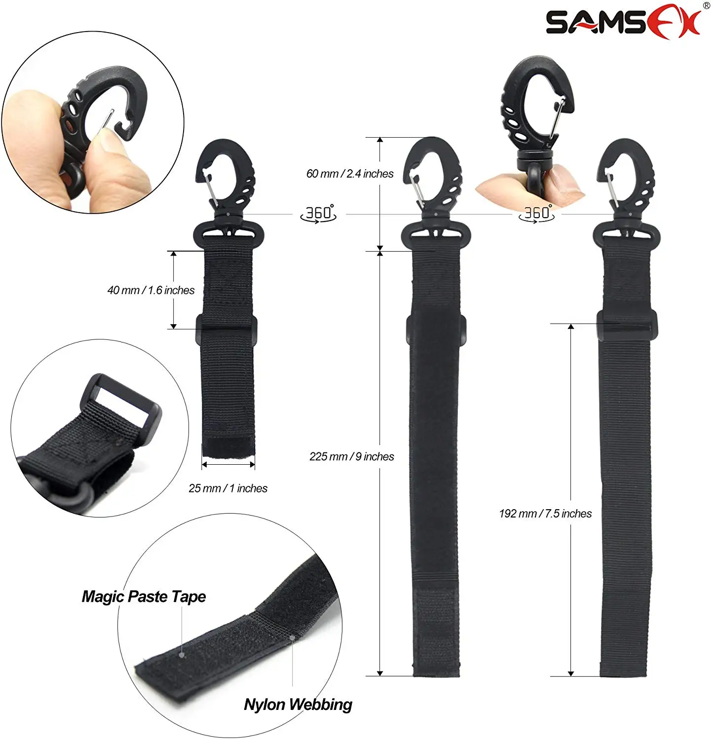 SAMSFX Fishing Kayak Paddle Clip Kayak Paddle Storage Rack Straps Belt Kayak Paddle Holder Hanger