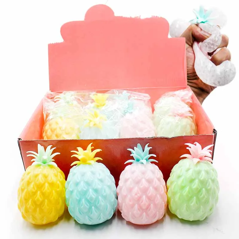
Huayi TPR Soft Cute Pineapple Anti Stress Ball Ananas Squeeze Bead Ball 