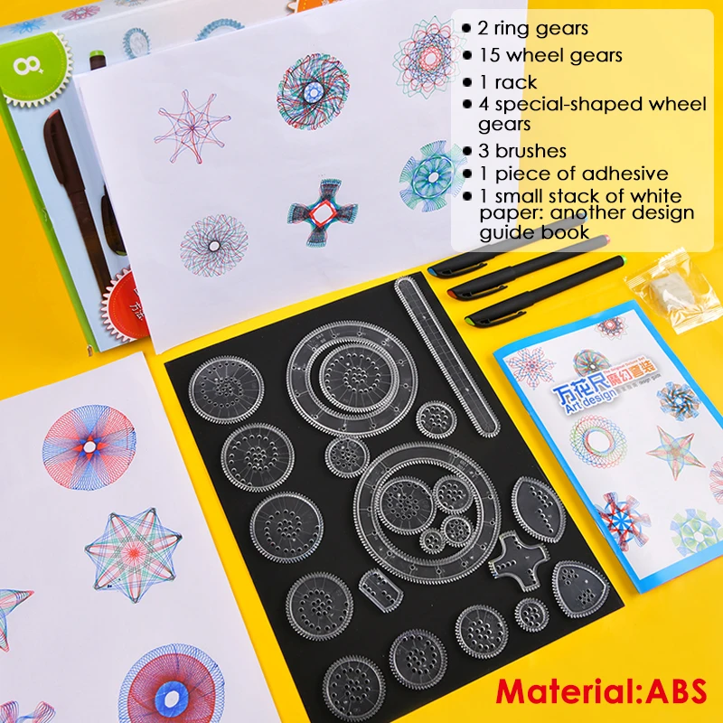 Foska Plastic Spirograph Drawing Set