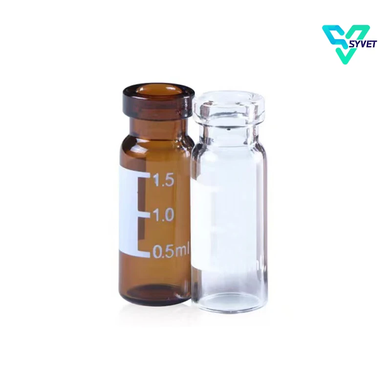 2ml snap amber high recovery glass vial with pp  shim  for hplc and gc instrument