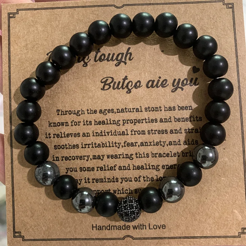 Unisex Trendy Natural Stone Bracelets Set Unique Birthday Gifts for Women Men Mom Daughter Friends Wife for Parties Weddings