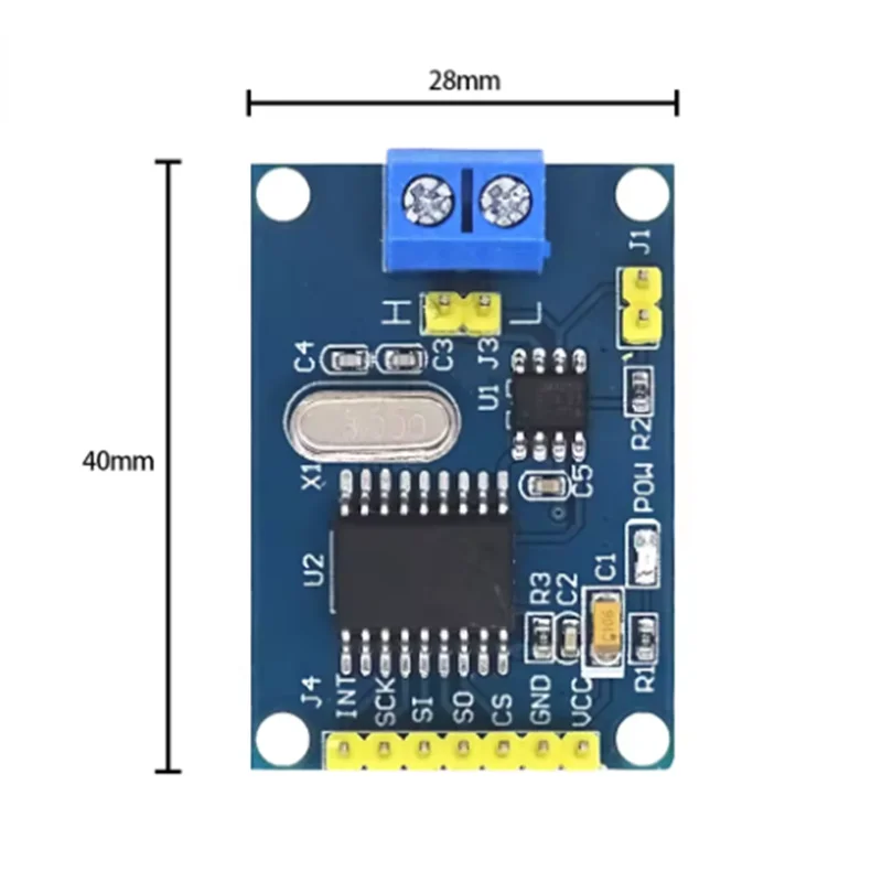 MCP2515 CAN Bus Driver Module Board TJA1050 Receiver SPI For 51 MCU ARM Controller Interface Module