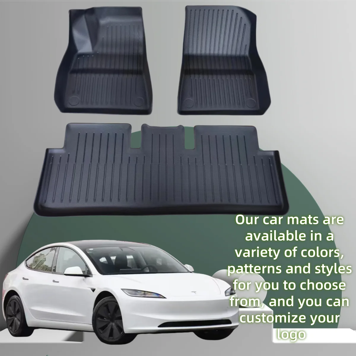 2024 Custom Fit For Tesla Interior Accessories Car Mats Car Foot Mat For Tesla Model 3 All Weather 3D TPE Car Floor Mats