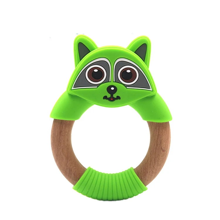 Silicone new baby molars bite ring baby wooden gum wholesale customization