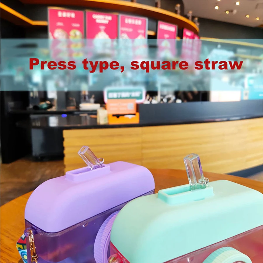 Bpa Free Plastic Tumbler With Shoulder Straps, Camera Cute Plastic Water Bottles With Adjustable, Hidden Spy Camera Water Bottle