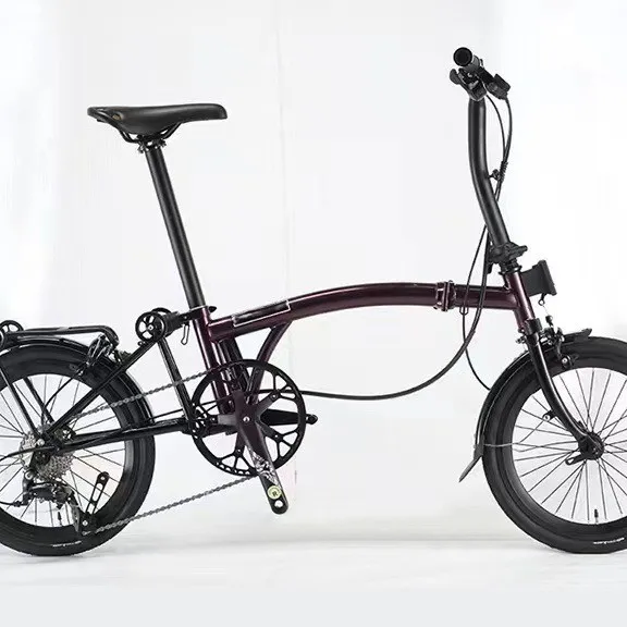 2024 Popular 16 Inch Chrome-molybdenum Steel Small Cloth Folding Bike 9-speed Variable Speed Folding Bike
