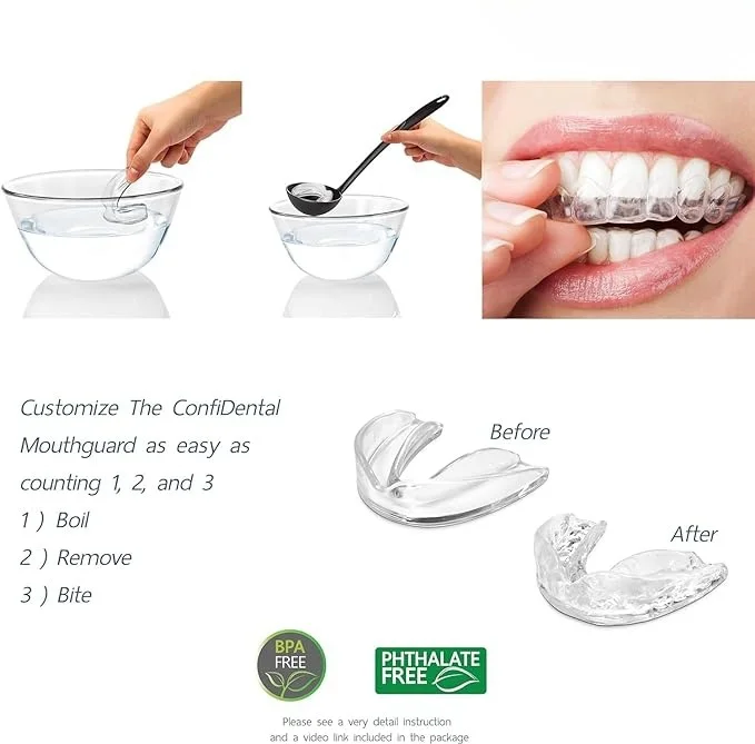 High Quality Silicone Night Guard Mouth Guard Teeth Grinding Home Use Accessory Case Box Multi-Purpose Teeth Whitening Accessory