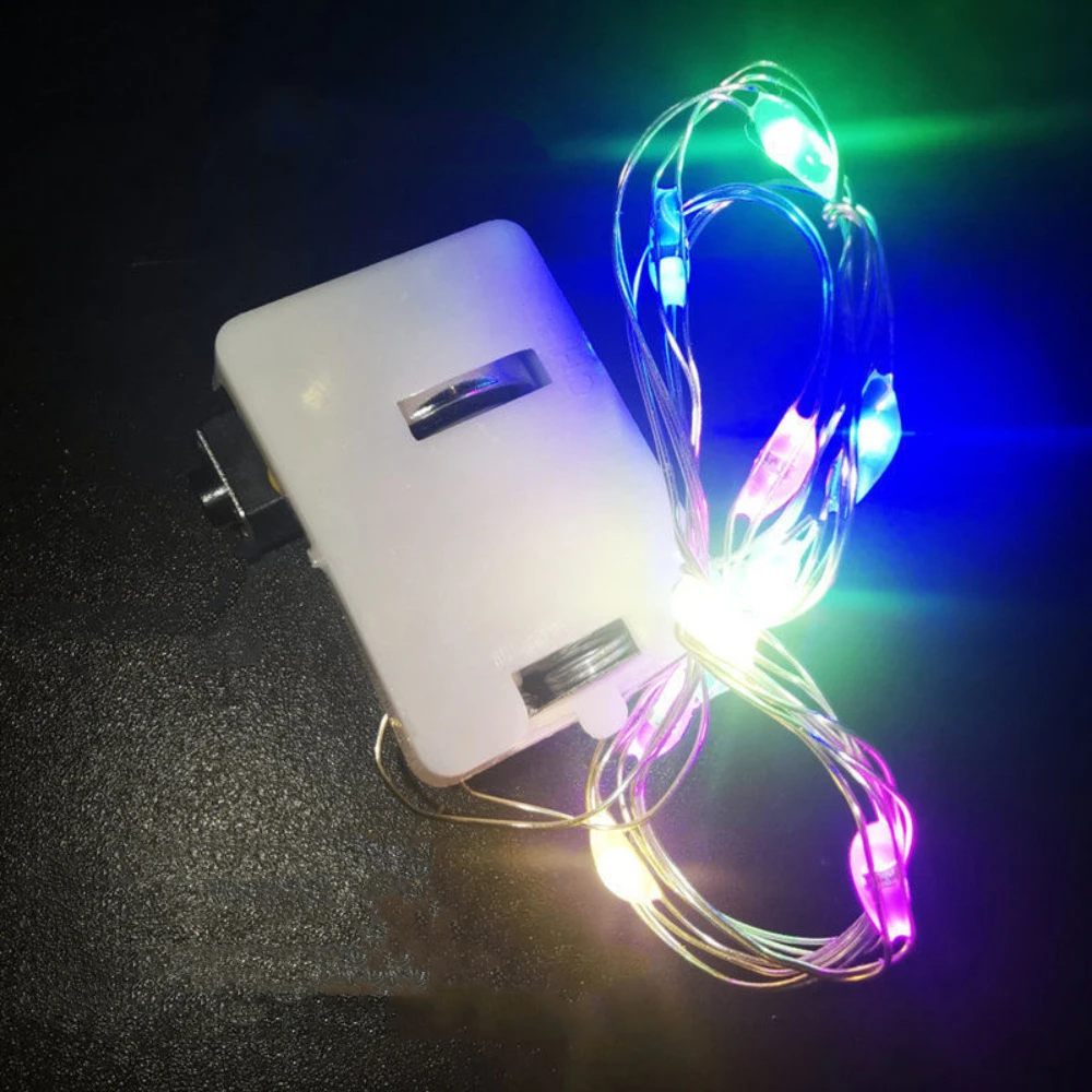 LED white box 3-speed adjustment Flashing Mode button copper wire light flower Christmas lights decoration