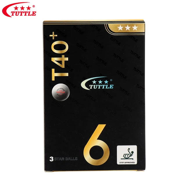 TUTTLE 6pcs/box Custom Professional Match 3 Stars  table tenni Ball Table Tennis Ball New Material ABS Plastic 40+ ITTF Approved