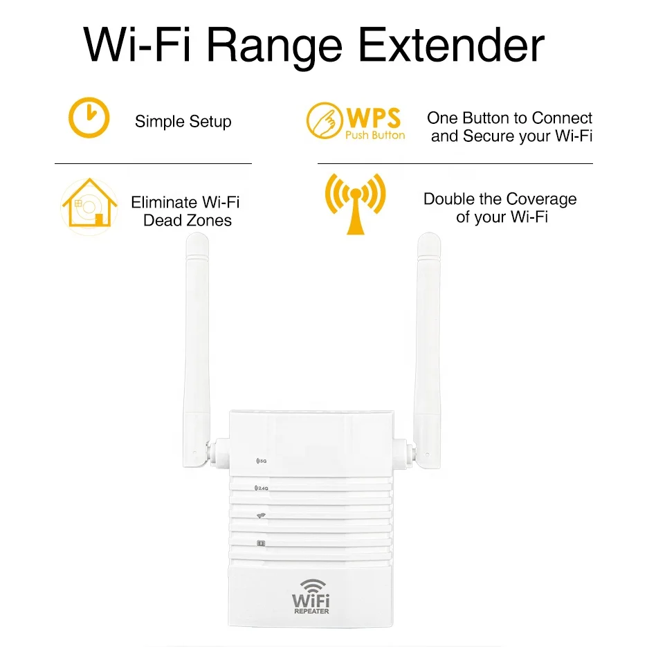 5G WiFi Extender 750Mbps Long Range Wireless Network Signal Booster dual band wifi repeater
