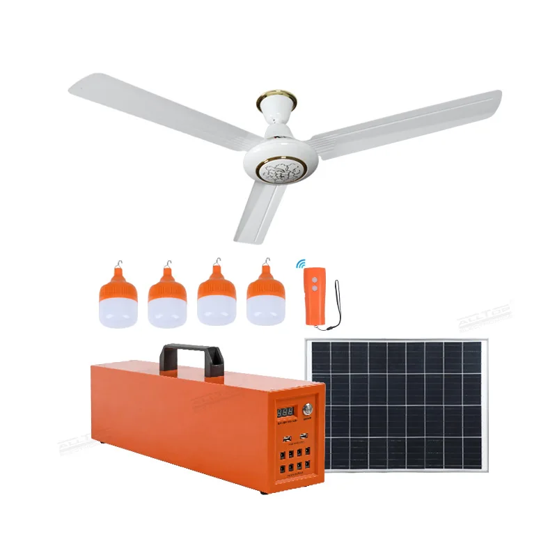 Factory Provide Power Generator Kit Solar System Original Portable Home Solar Ceiling Fan (1600195446924)