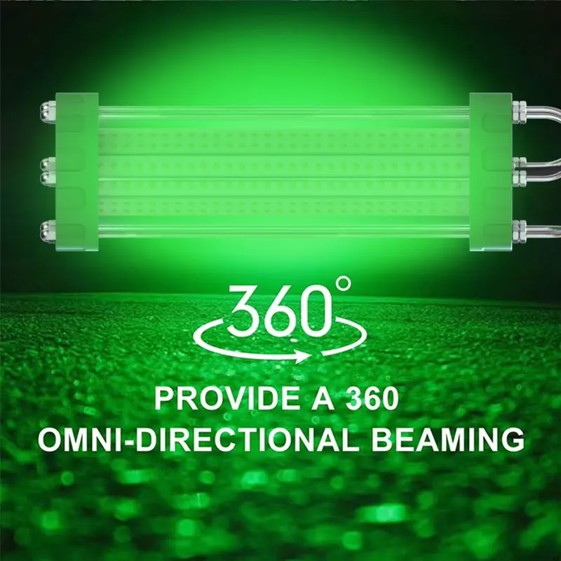 12V 200W 300W IP68 LED Lamp for Salmon Farming and Deep Sea Fishing Green White Underwater Fish Lures Lighting Fishing Lights