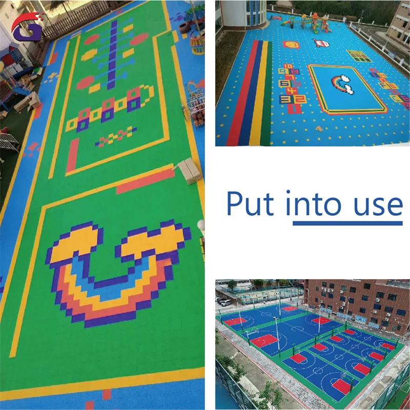 Modular Plastic Tiles Interlock Outdoor