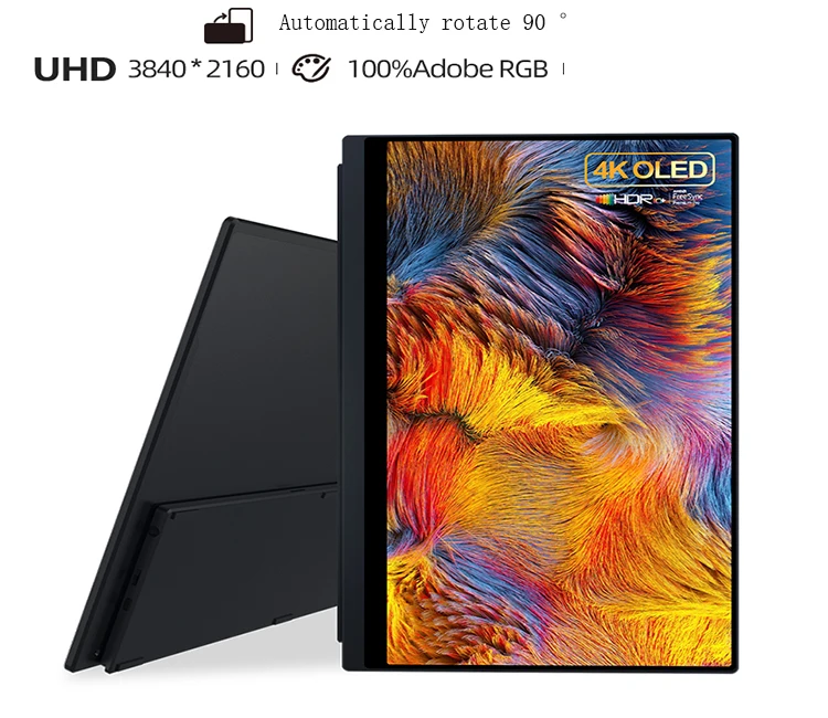 Ehomwei 13.3 and 15.6 inch Portable Monitor - OLED Touch Monitor dual Touch Screen 4K Original oled screen portable monitor