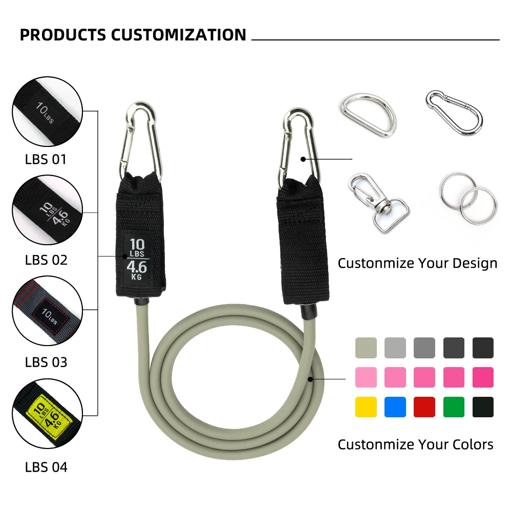 GEDENG Latex Tube For Arms Pull-Up Band Resistance Loop Bands With Protective Sleeves Handle Nylon Resistance Bands