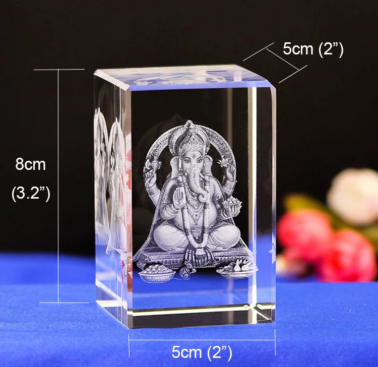 Hindu Elephant God Ganapati Vinayaka Ganpati Ganesh Gift Indian Idol Statue Crystal Ganesha