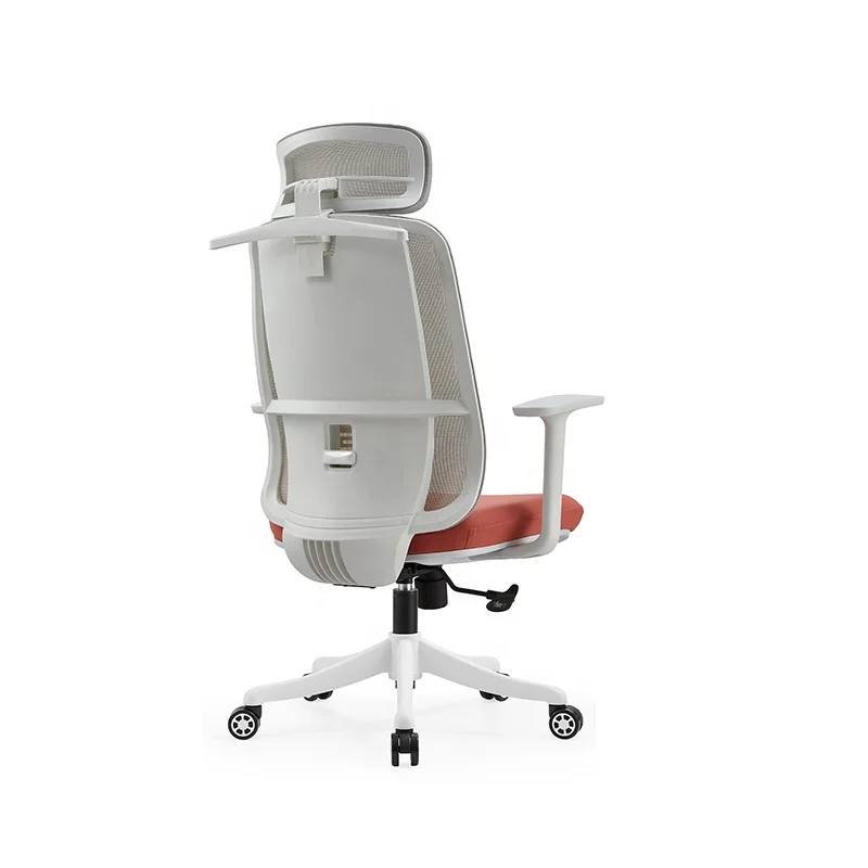 Fashion White Business Office Chair Headrest Adjustable Mesh General Manager Swivel Chair Not leather