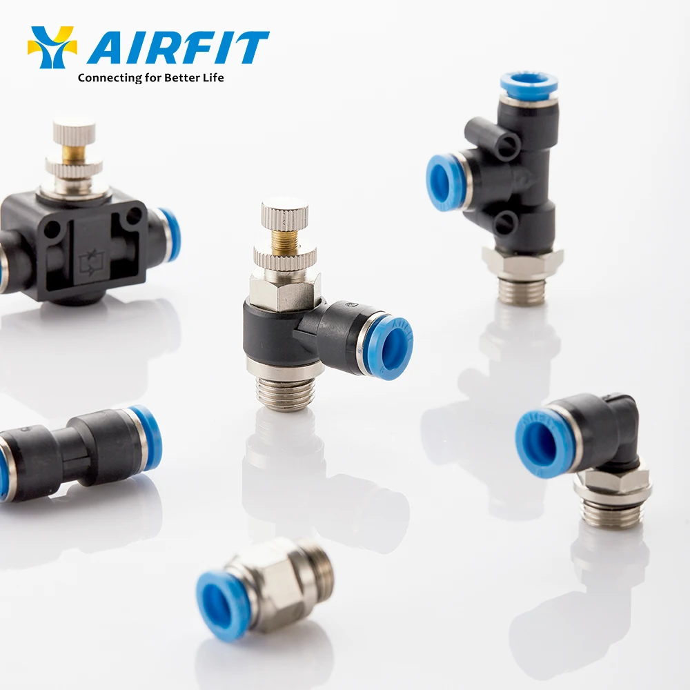 AIRFIT ASC-G 8 мм пневматические инструменты пластик в одно касание пластиковое регулировки воздушного потока вентиль регулятор