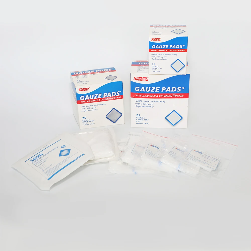 100% хлопок Медицинский стерильный марлевый тампон по заводской цене