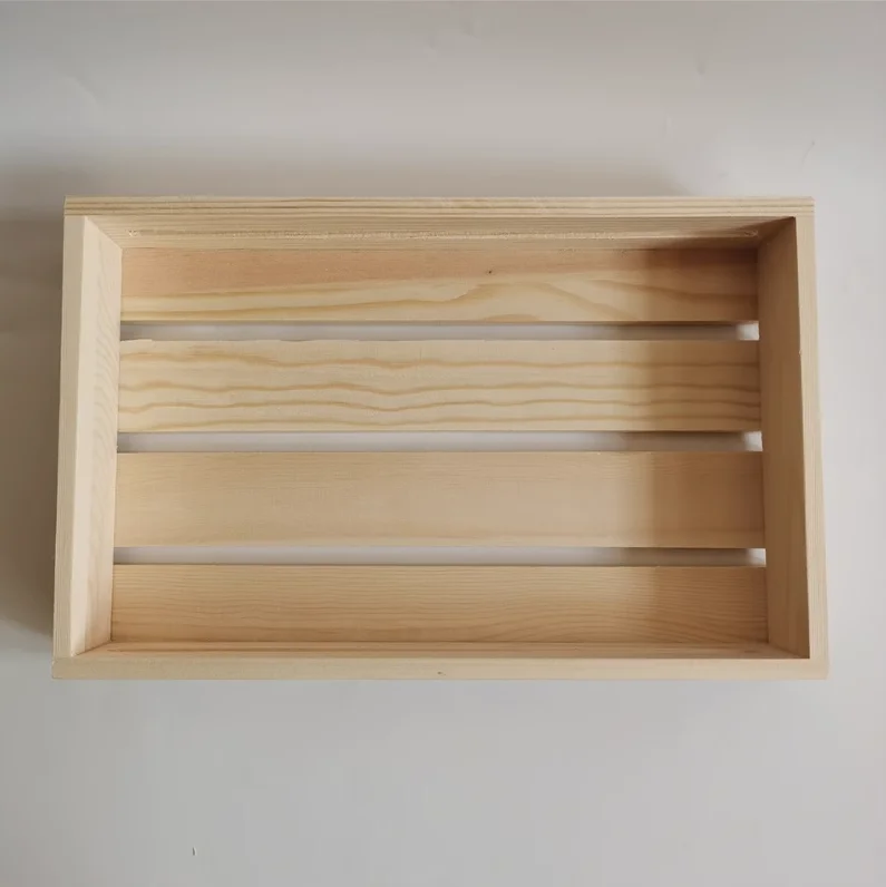 Wood nested storage wine fruit bottles towels books gift makeup box rustic wooden home basket display crate boxes